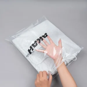 Matte Frosted CPE Zipper Pouch with Vent Hole for Shoe Packaging