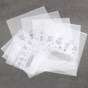 Matte Plastic Customized T Shirts Clothes Underwear Toy Socks Dress Apparel Garment Packaging EVA CPE Zip Lock Bag