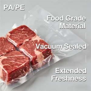 Meat Grains Packaging Bags Vacuum Bags for Fish & Marine Products Transparent Food Grade Vacuum Sealer Bags for Kitchen Use