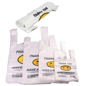 Multi Size Custom Logo Printed Portable Shopping Vest Plastic Sack Poly Carrier Bag HDPE LDPE T Shirt Bag