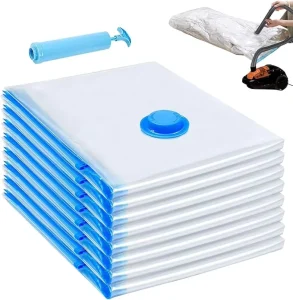 N Space Saver Zipper Reusable Jumbo Compression Storage Bags Clothes Vaccum Cubic Eco Friendly Storage Bag