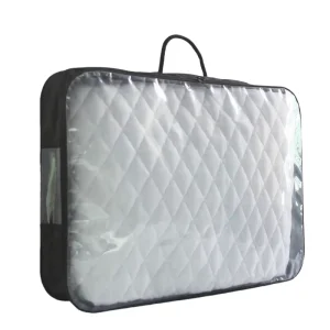 Natural Cotton Material Wire Packaging Bag for Bedding Blankets with Zipper
