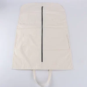 Nature Cotton Eco Friendly Zip Lock Dustproof Hanging Travel Foldable Suit Cover Garment Bag