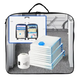 New Design Vacuum Sealed Bags 15Pack with Electric Pump Waterproof Compression Bags for Cloths and Bedding