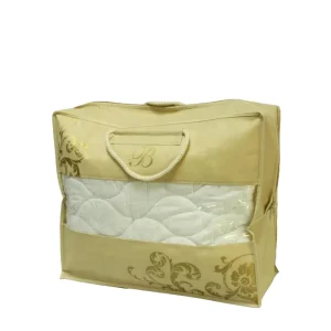 Non Woven Custom Bedding Packaging Bag Zip Lock Plastic Duvet Bag for Quilt Comforter