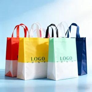 Non Woven Food Grade Reusable Tote Bag with Customizable Color and Logo for Promotional Food Packaging