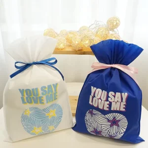 Non Woven New Design Drawstring Bag Packaging Pouch Plastic Drawstring Bag