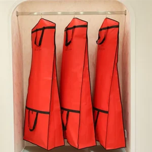 Non woven Fabric Foldable Fashionable Wedding Dress Cover Hanger style Coat Dust proof Bag Large Dress Storage Bag Can Be
