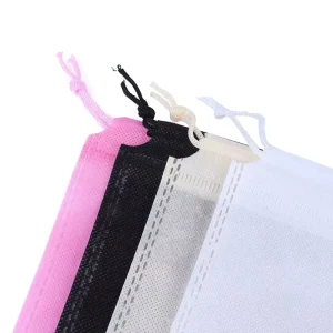 Nonwoven Fashion Lady Drawstring Bag for Clothing & Shoes Dust proof Heat sealing Eco friendly Packaging Customizable Size Logo