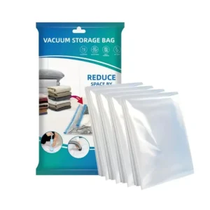 Nylon Transparent Vacuum Storage Space saving Bags for Travel Compressible for Carry on