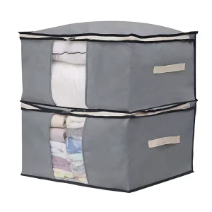 Nylon Zipper Storage Bag for Quilts Duvets Bedding Quilt Fabric Organizer for Blankets Bed Sheets Clothes Storage Packaging