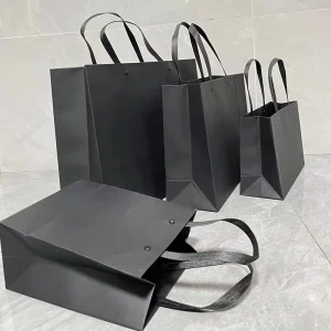 OEM印刷定制购物纸袋豪华礼品袋带徽标