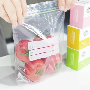 OEM Branded Custom Logo Print BPA Free PE Food Storage Standing Up Packaging Pouch Self Sealing Plastic Ziplock Bags
