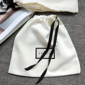 OEM Custom Logo High Quality Silk Satin Drawstring Bag Satin Pouch Satin Dust Bags for Handbags Shoes Package