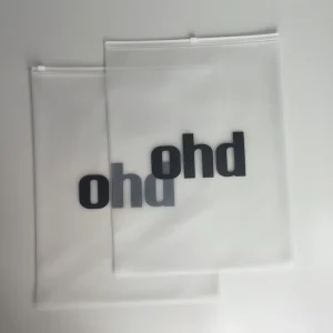 OEM Custom Logo Printed Biodegradable Polypropylene EVA Reusable Ziplock Mailing Bag Embossed Plastic Bags for Socks Packaging