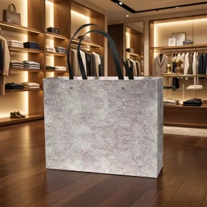 OEM Customized Logo Clothing Wedding Dress Packaging Paper Bag with Handle