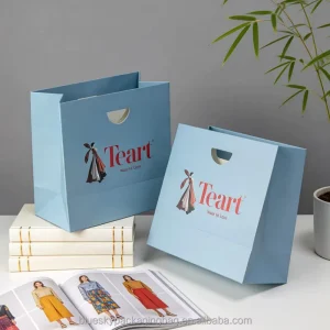 OEM ODM Customized Perfume Die Cut Handle Luxury Shopping Recycled Materials Art Paper Bags Clothing Jewelry Tote Bag