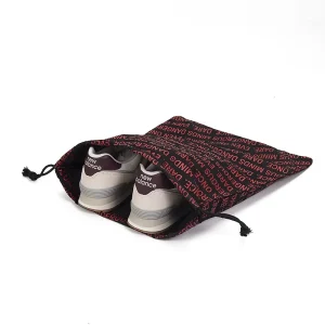 OEM ODM Customized Printing Banded Promotional Gift Retail Packaging Cotton Drawstring Pouch Dust Bag for Shoe Apparel Storage