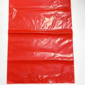 Opaque Red LDPE Waterproof Resealable Zip Lock Pouch Custom Brand Printed Apparel Packing Poly Bag