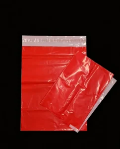 Opaque Red Self stick Waterproof Shipping Envelope Custom Logo Printed LDPE Poly Mailer Bag for E commerce Apparel Packaging