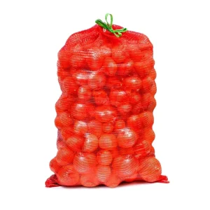 Orange Glossy PP Leno Mesh Bag Vegetable Mesh Bag Firewood Mesh Bag Onion Mesh Bag Mesh Bags with Drawstring
