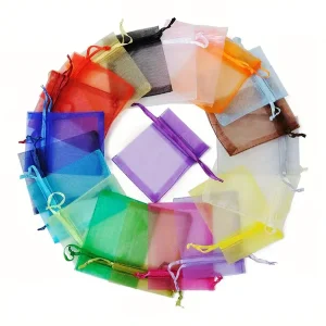Organza Thin Drawstring Storage Bags Gift Jewelry Packaging Pouch