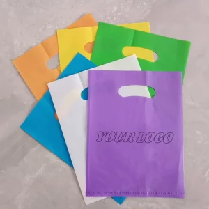Own Brand Plastic Bags With Logo Durable T shirts Bag Retail Promotion Shopping Bags