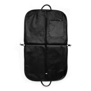 Oxford Zippered Garment Bag with Leather Handle 15L Foldable Dustproof Clothing Cover for Dress Packing