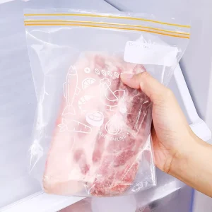 定制双骨防水PE拉链袋，食品安全，耐热，适用于冰箱，水果、沙拉、蛋糕、家居用品包装