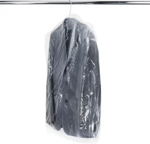 PE Clear Garment Bags Plastic Clothing Cover Bags Dustproof Apparel Packaging Bags Custom Size Printing 60x90cm