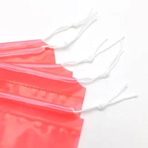 PE Drawstring Plastic Bags Hardware Accessories Packaging Bags Scratch resistant Wear resistant Gravure Printed Customizable