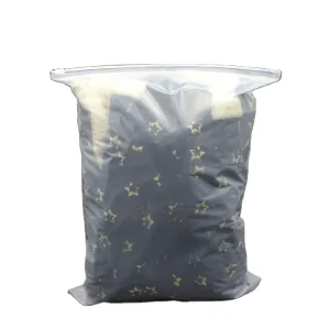 PE Matte Frosted Slider Zipper Bag Custom Printed White Logo Slider Plastic Bags