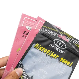 定制徽标印刷热封三边封拉链锁扣PET防潮小包装袋带窗