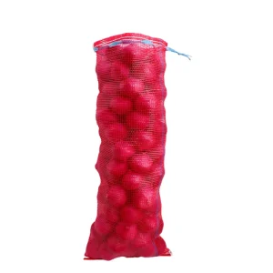 PP Leno Mesh Bag Firewood Mesh Bag Vegetable Mesh Bag Arpillas Amarilla Para Nuez Papa Tomates Envases
