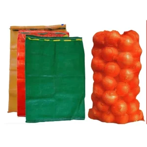PP Woven Tubular 50*80cm Security Mesh Bag with Drawstring for Agricultural Vegetable Potato Onion Packaging