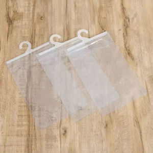 定制高品质PVC袋，带衣架，用于服装塑料袋