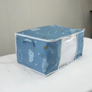 PVC Eco Friendly Steel Large Transparent Moving Dustproof Waterproof Quilt Bedding Clothes Storage Organizer Bag