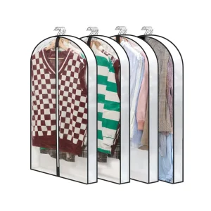 PVC Wedding Dress Gown Cover Breathable Waterproof Transparent Clothes Cover Travel Packaging Storage Clear Garment Bag