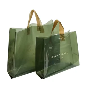 Packaging Bag Soft Loop Handles LDPE HDPE Shopping PE Poly Plastic Bag for Clothing Packaging Small Business Supplies