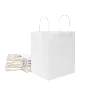 Packaging Print With Handles Custom Kraft Shopping Paper Bags