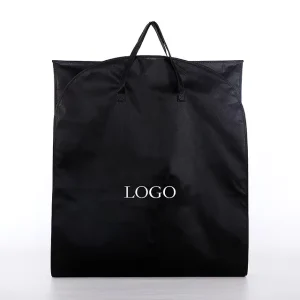 Personalized Custom Luxury Dust Cover Dress Cotton Non Woven Clothes Protector Foldable Packing Custom Garment Zipper Bag