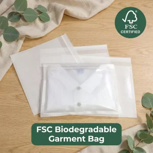 Plastic Free Glassine Paper Bag for Bridal Wedding Dress Formal Wear Eco Friendly Garment Packaging OEM