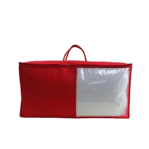 Plastic PVC Polyethylene Clear Zipper Bedding Storage Bag for Blanket with Rope Handles