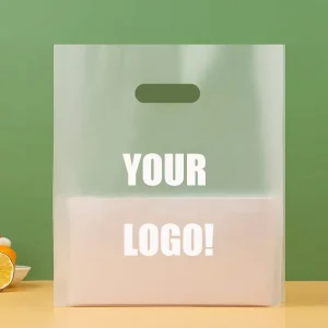 Plastic Portable Packaging Bags for Food Shopping Bags for Carrying Items Transparent Plastic Printed Bags for Carrying