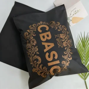 Plastic Zipper Bags for Shoes Clothing Packaging Silk Screen Printing Custom Logo Self Sealing Matte Black Waterproof Socks