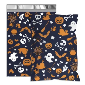 Poly Mailers 10*13 Inch 50 Pack Halloween Printed Shipping Bags Thickness Waterproof and Tear Resistant Mailing Envelopes