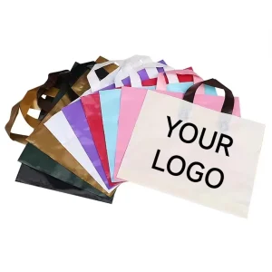 Poly Tote China Manufacturer Factory Supply Shoes Clothes Packaging Plastic Bags with Handles