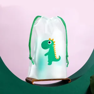 Portable PEVA Travel Shoe Bags Dustproof Frosted Drawstring Packaging for Shoes Boots