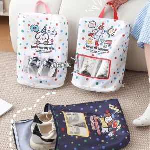 Portable Travel Dustproof Waterproof Shoe Bag Visible Shoe Storage Pouch Business Trip Sneaker Organizer Bag