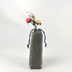 Pp String Thick Material Drawstring Bag Custom Logo Printed Soft Brushed Cotton Gift Drawstring Packaging Bag Velvet Drawstring